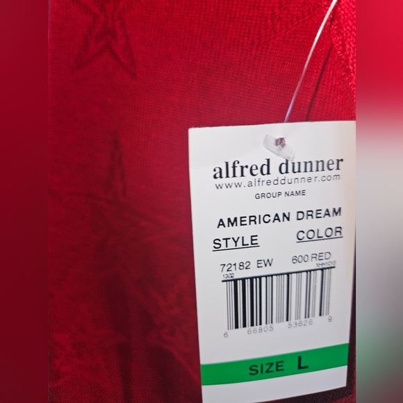 NWT Alfred Dunner Star Knit American Dream Short Sleeve Sweater - Picture 3 of 4